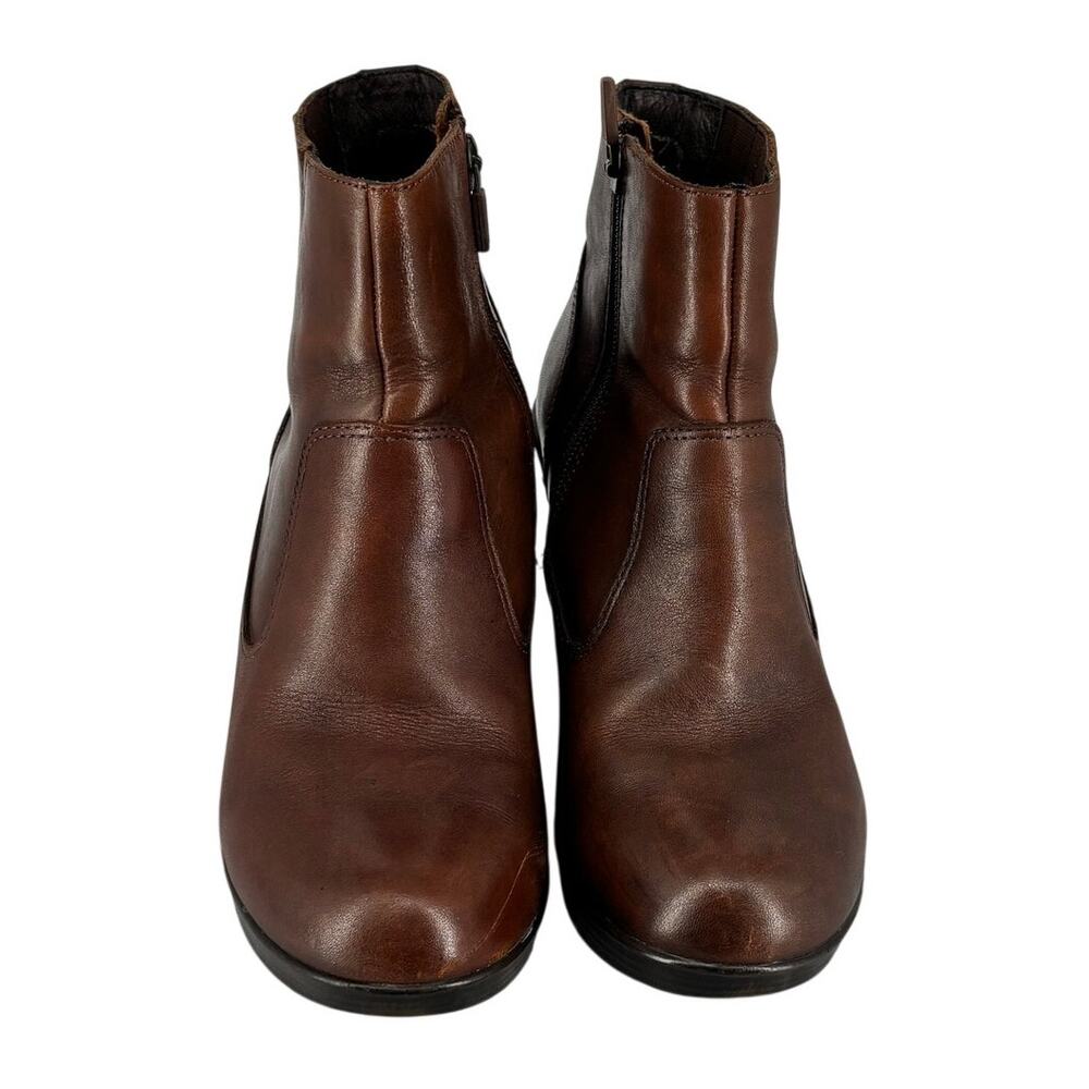 Dansko Faith Wedge Leather Ankle Boots Size 37 EU 6.5-7 US Brown - Picture 12 of 15